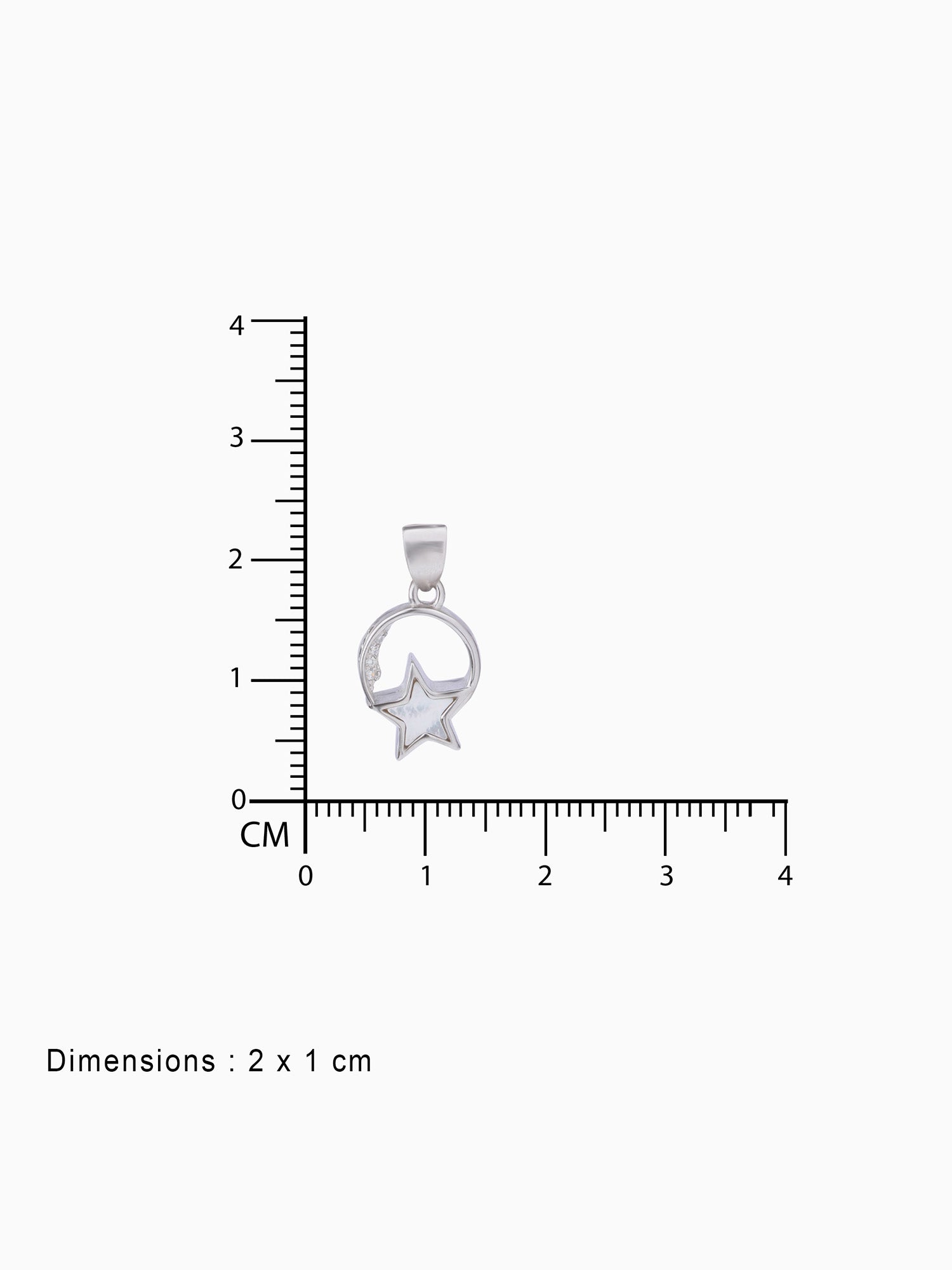 BIS hallmark view SIJA 925 silver jewellery white pink lunar star pendant certified premium accessory elegant timeless design for gifting and celebrations