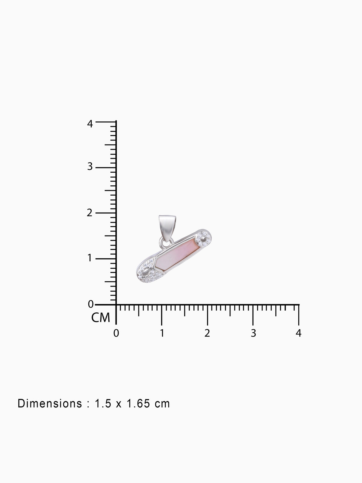 BIS hallmark view SIJA 925 silver jewellery white pink safety pin pendant certified premium accessory elegant timeless design for gifting and celebrations