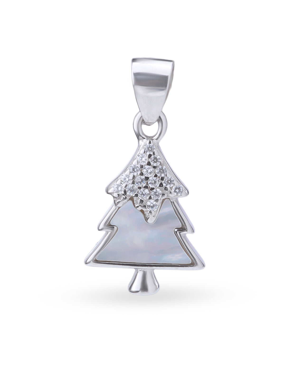 Close up SIJA 925 silver jewellery white pink sparkle tree pendant handcrafted premium design versatile accessory for everyday wear and special occasions