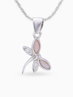 Close up SIJA 925 silver jewellery white pink sparkle wing butterfly pendant handcrafted premium design versatile accessory for everyday wear and special occasions