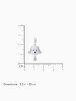 BIS hallmark view SIJA 925 silver jewellery white puppy love charm certified premium accessory charming motif for gifting and celebrations