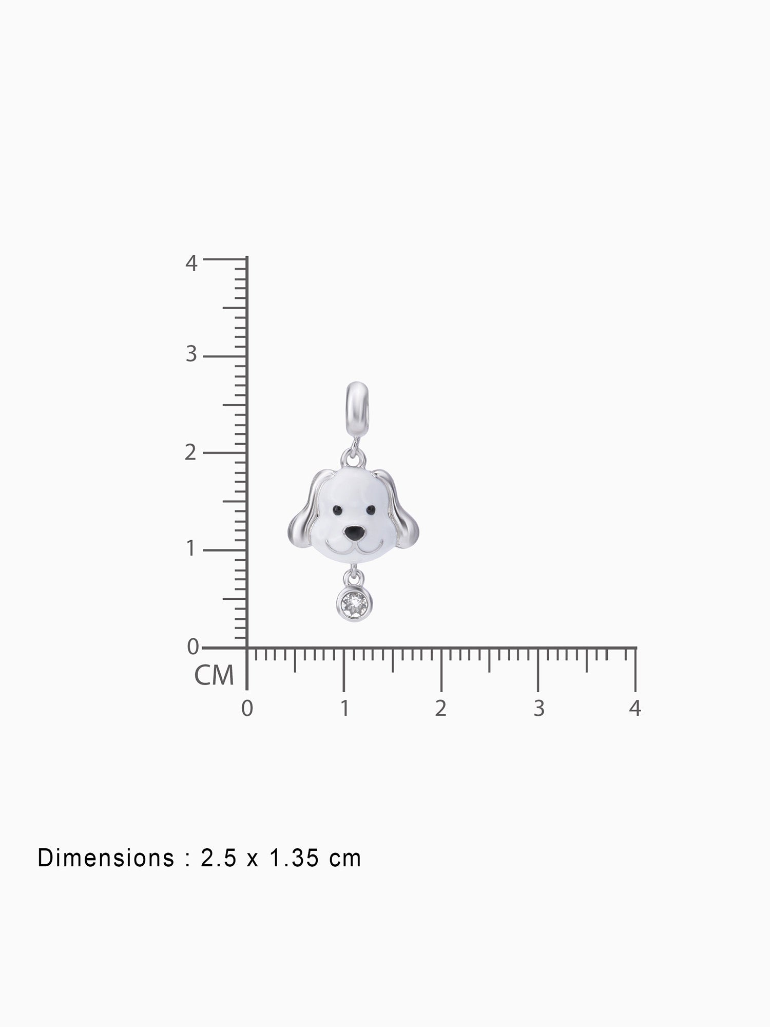 BIS hallmark view SIJA 925 silver jewellery white puppy love charm certified premium accessory charming motif for gifting and celebrations