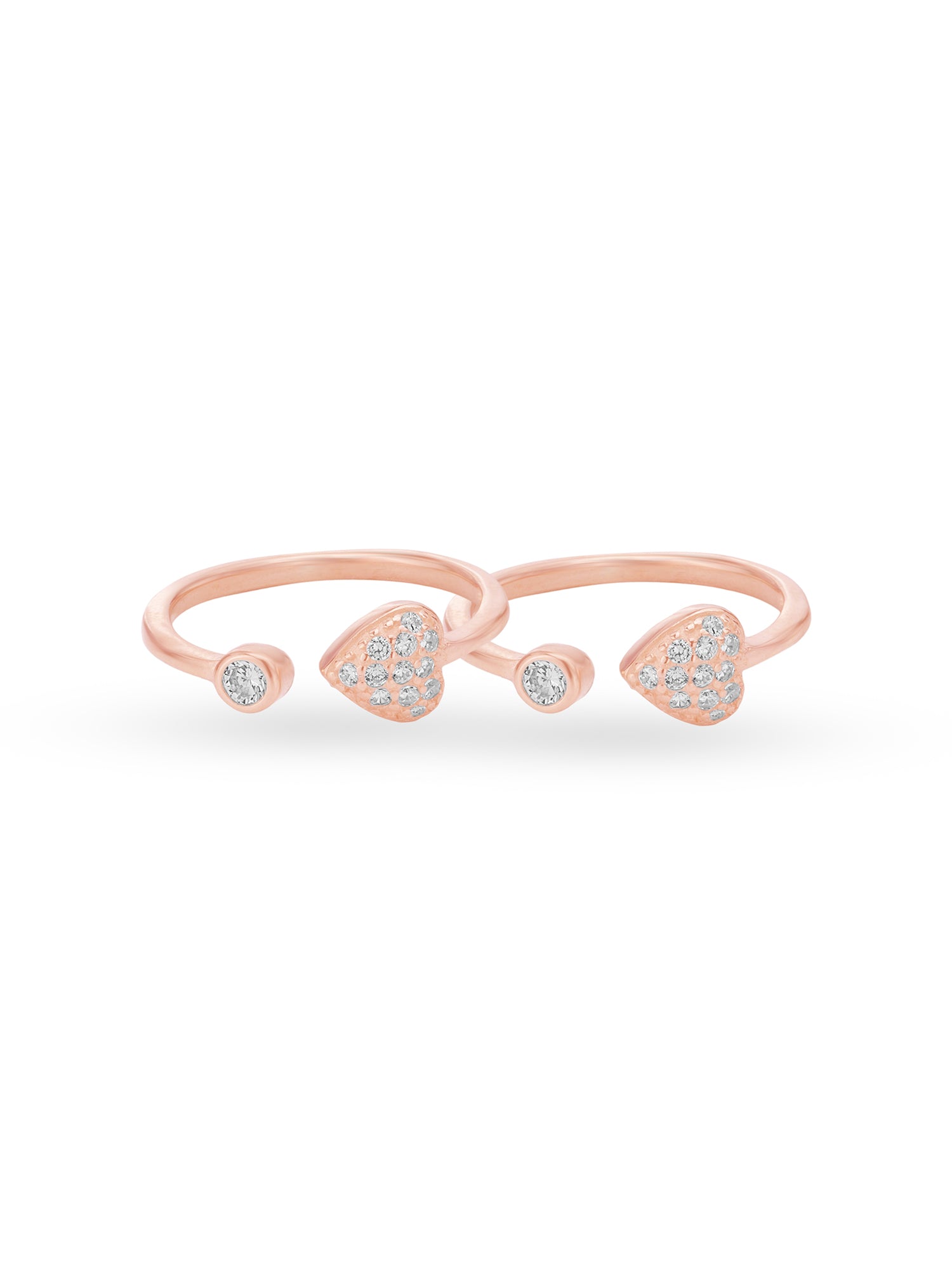 Detailed close up of SIJA 925 Silver Whole Heart Stone Toe Ring showing heart motif with sparkling stone accents handcrafted in silver