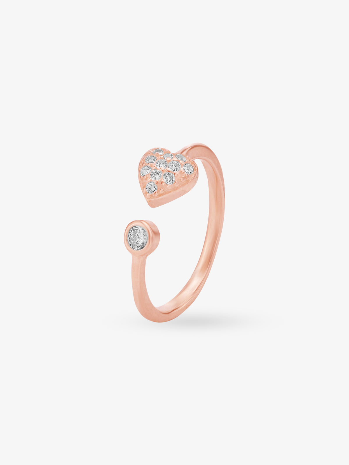 Side profile of SIJA 925 Silver Whole Heart Stone Toe Ring highlighting durable sterling silver craftsmanship and heart charm design