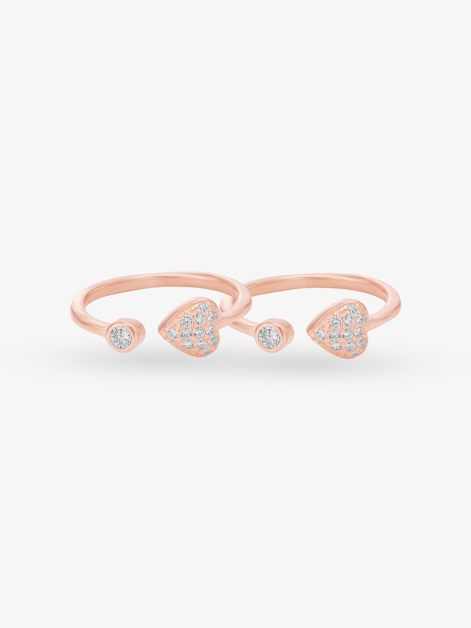 SIJA 925 Silver Whole Heart Stone Toe Ring elegant sterling silver jewellery accessory front view