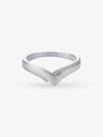 SIJA 925 Sterling Silver Wishbone Men Ring jewellery full front hero view elegant accessory for men