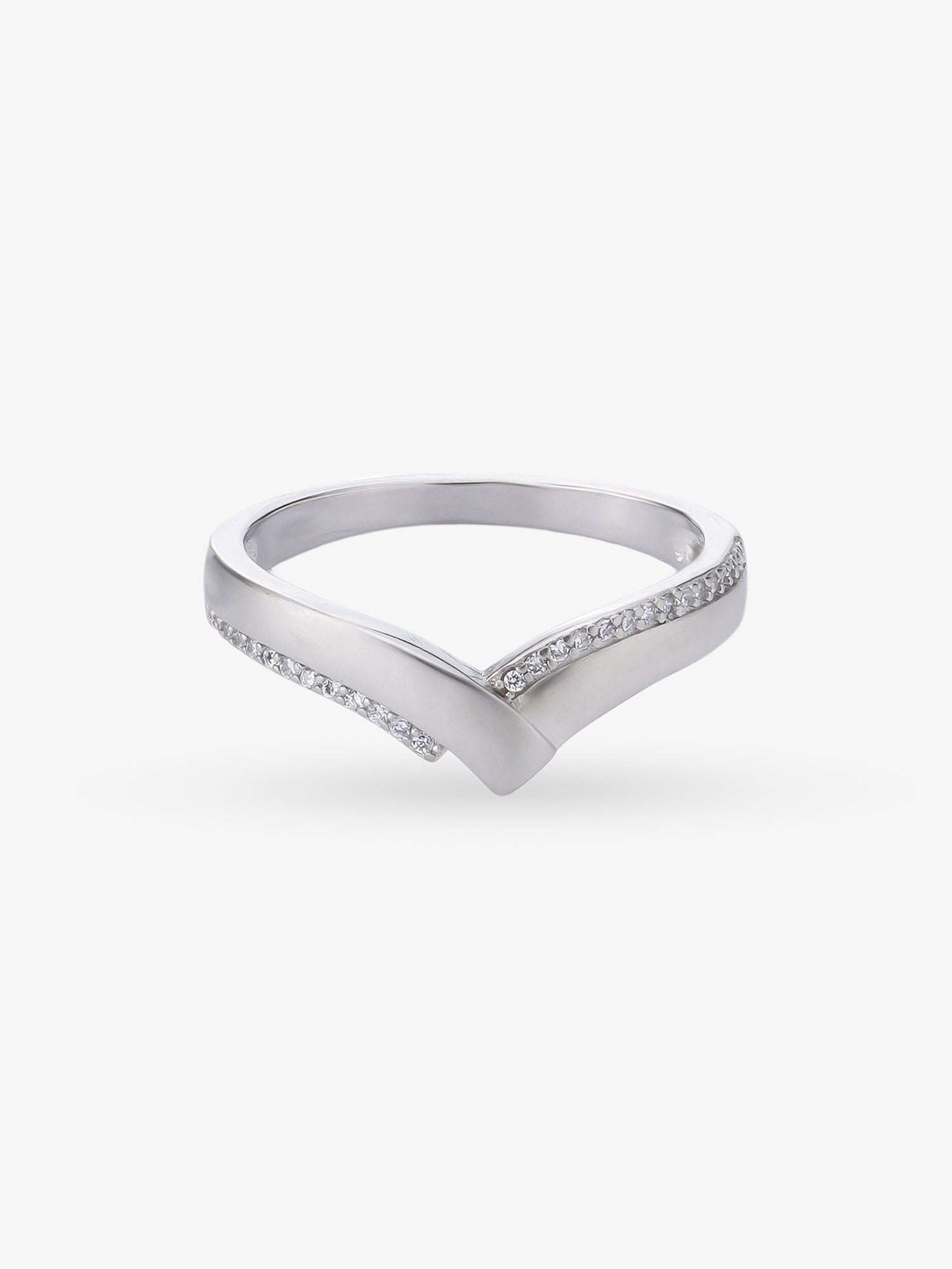 SIJA 925 Sterling Silver Wishbone Men Ring jewellery full front hero view elegant accessory for men