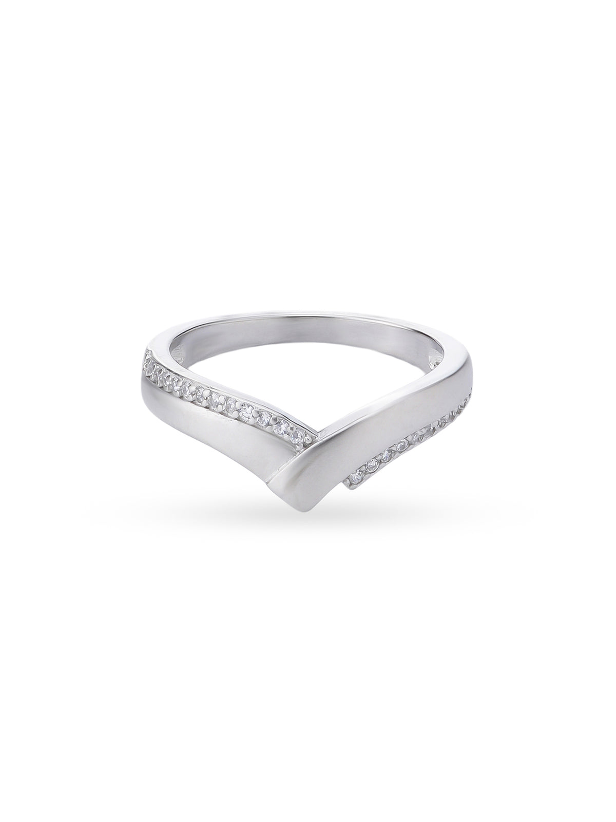 Close‑up of SIJA 925 sterling silver Wishbone Women Ring showing fine detailing and handcrafted design