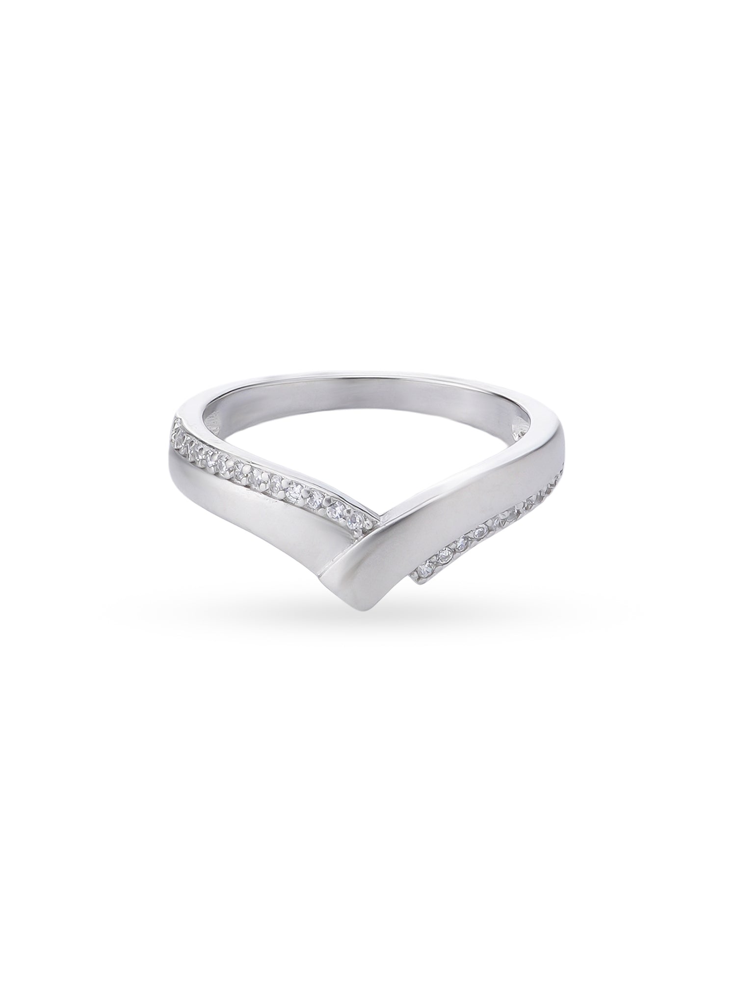 Close‑up of SIJA 925 sterling silver Wishbone Women Ring showing fine detailing and handcrafted design