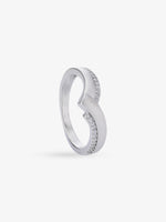 Side profile of SIJA 925 sterling silver Wishbone Women Ring showing polished edges and durable sterling silver construction