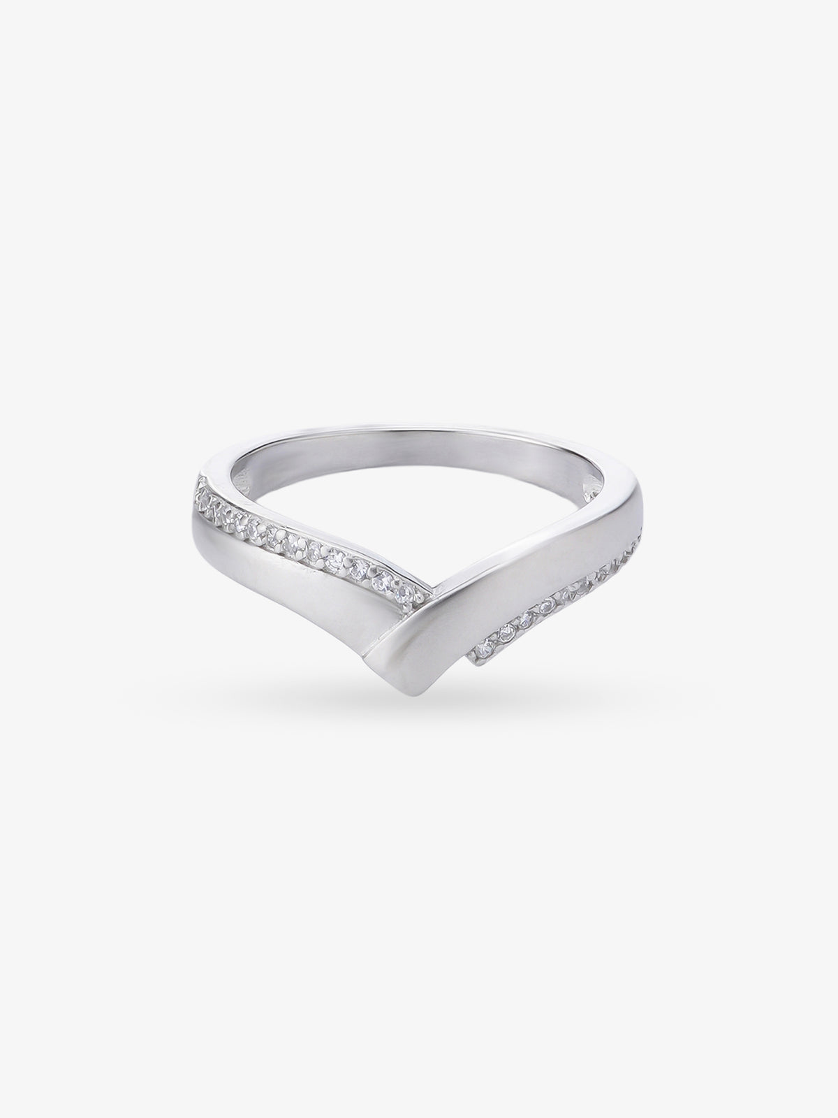 SIJA 925 Sterling Silver Wishbone Women Ring jewellery full front hero view elegant accessory for women