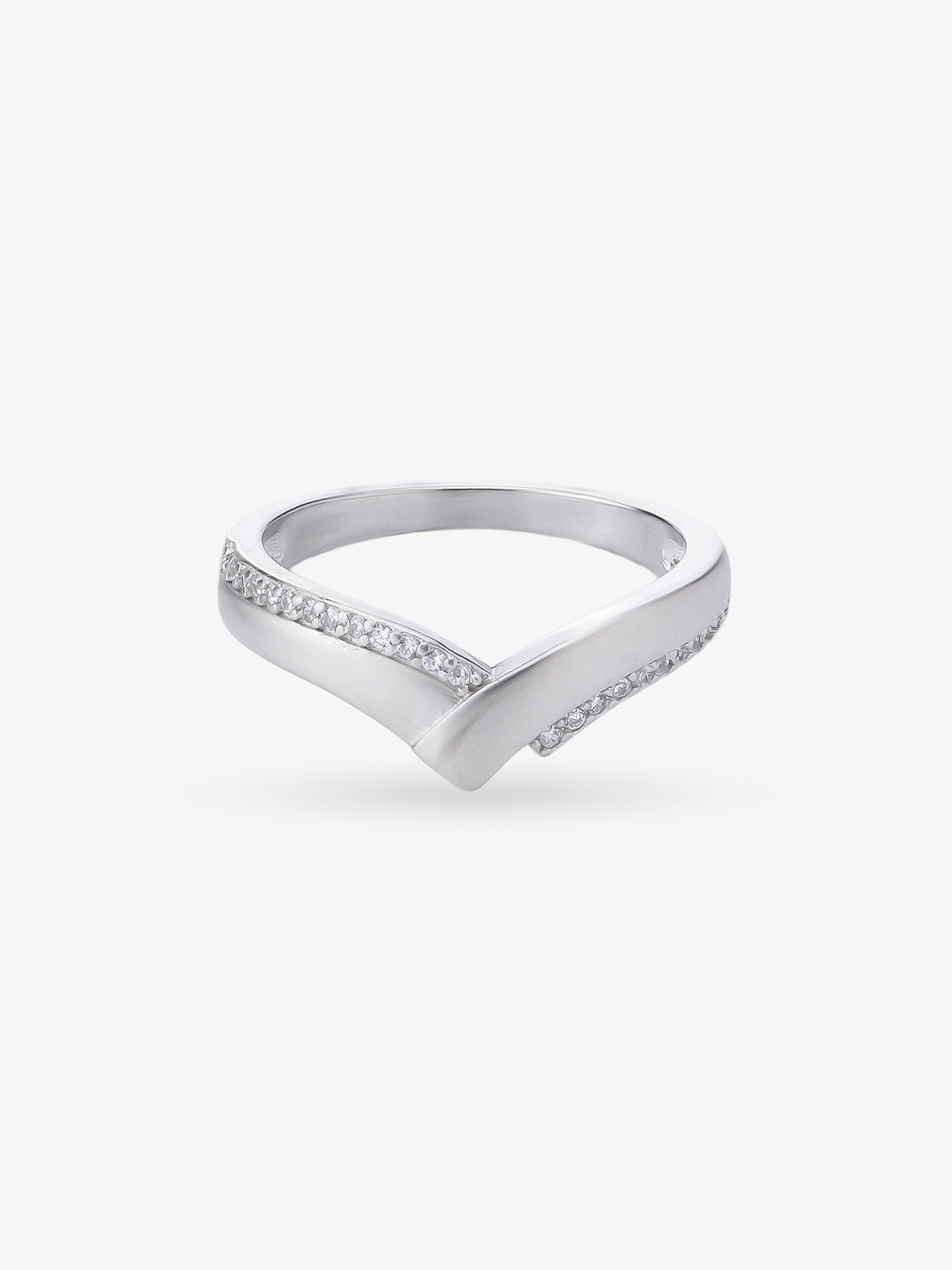 SIJA 925 Sterling Silver Wishbone Women Ring jewellery full front hero view elegant accessory for women