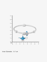 Reverse of SIJA Women’s Bracelet with Aladdin Lamp & Watch Charm showing BIS 925 hallmark stamp certified sterling silver jewellery authenticity and quality assurance