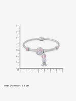 Reverse view of SIJA Women Bracelet Bunny Charm showing BIS 925 hallmark certified sterling silver jewellery made in India