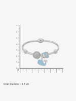 Reverse of SIJA Women’s Bracelet with Dolphin & Textured Bead Ocean Charm showing BIS 925 hallmark stamp certified sterling silver jewellery authenticity and quality assurance