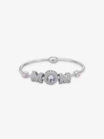 SIJA 925 Silver Women’s Bracelet with Forever MOM Charm sterling silver jewellery elegant design full front hero view accessory