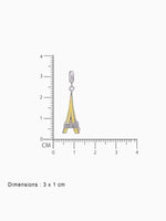 BIS hallmark view SIJA 925 silver jewellery yellow Eiffel Tower charm certified premium accessory elegant motif for gifting and celebrations