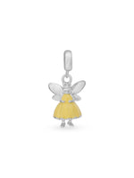 Detailed close up of SIJA 925 Silver Fairy Charm showing delicate fairy wings and handcrafted silver finish
