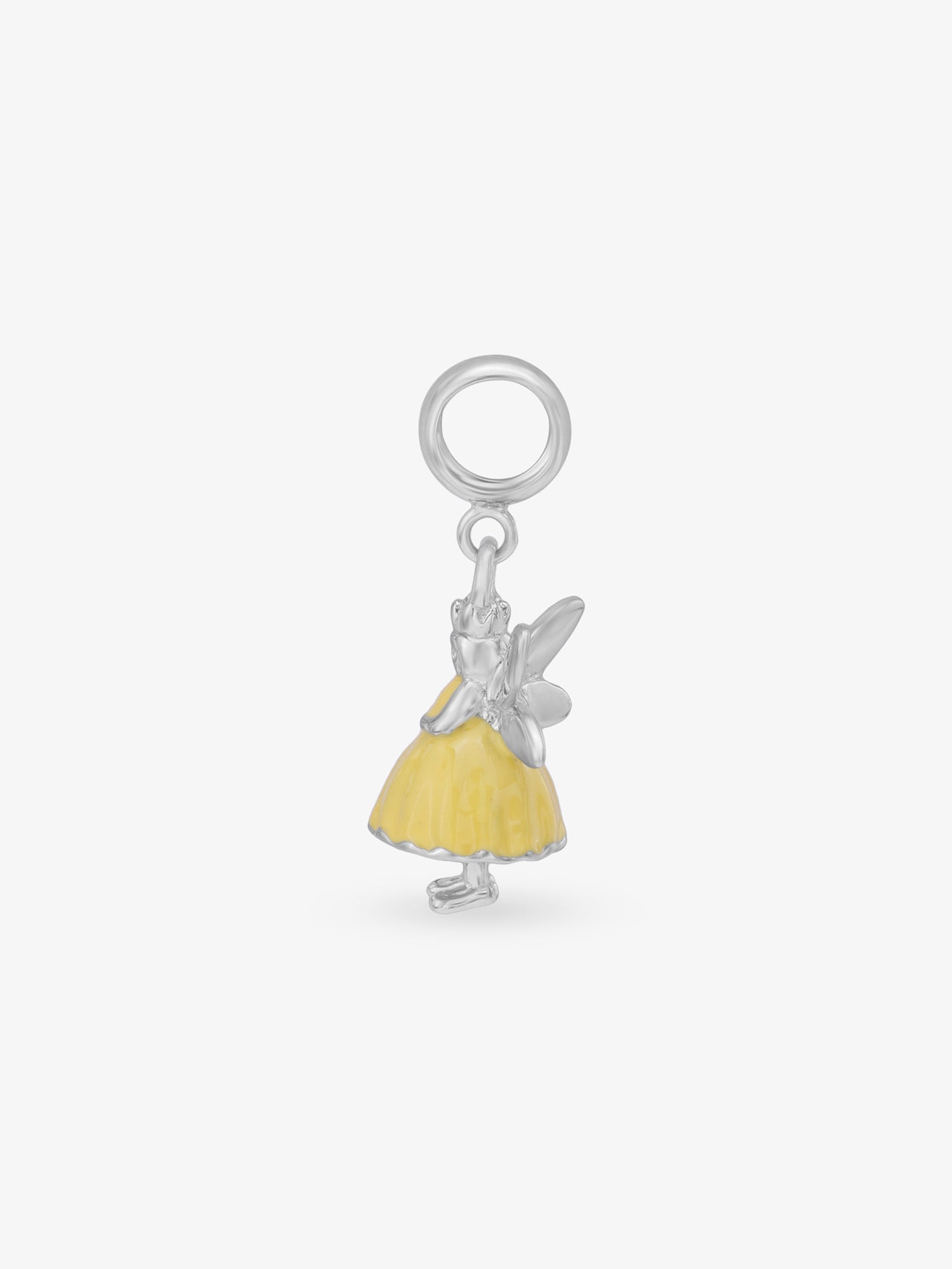 Side profile of SIJA 925 Silver Fairy Charm highlighting durable sterling silver craftsmanship and whimsical motif