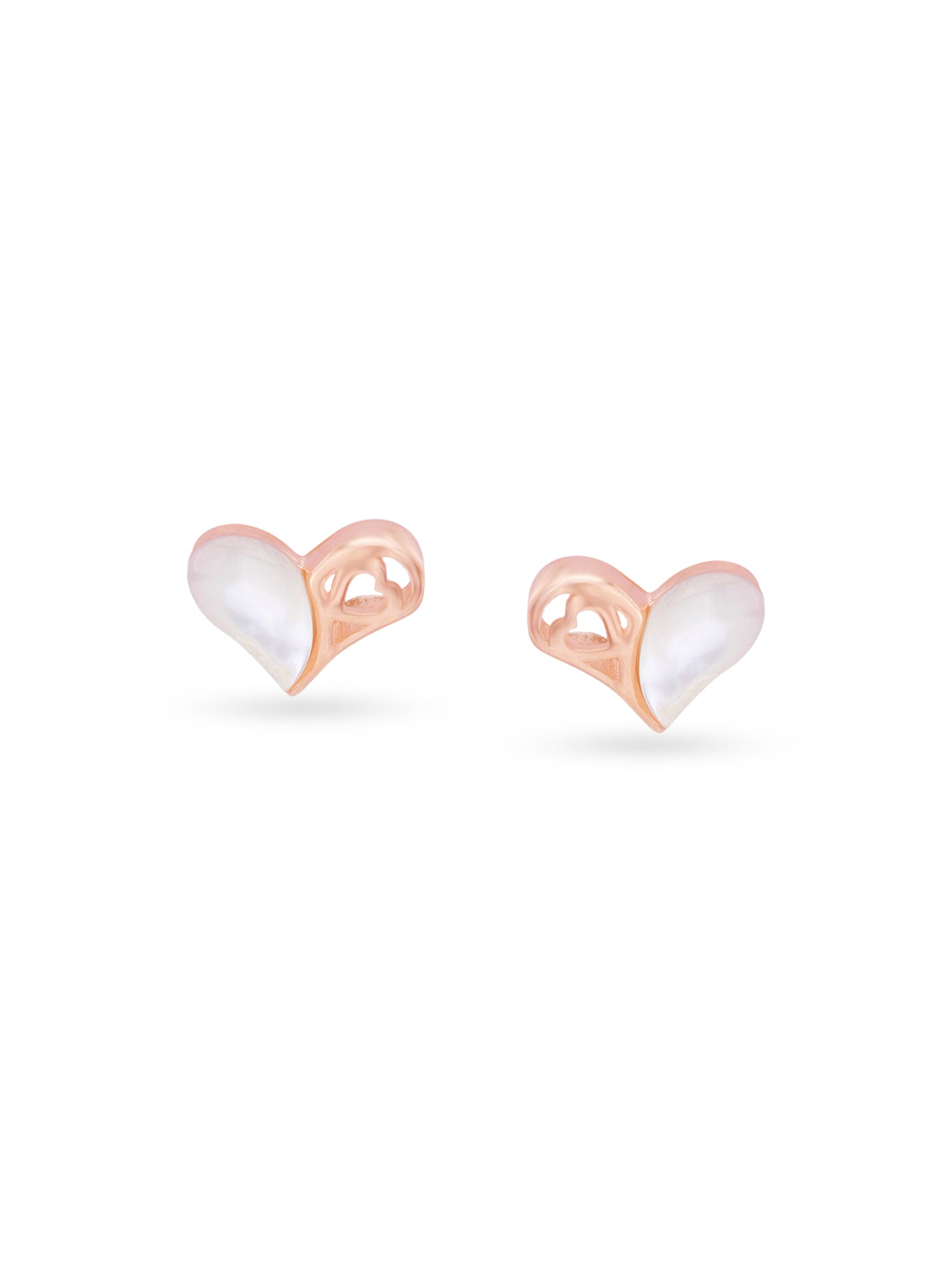 Detailed close up of SIJA 925 Silver Whispering Heart Stud showing delicate heart design and handcrafted silver finish