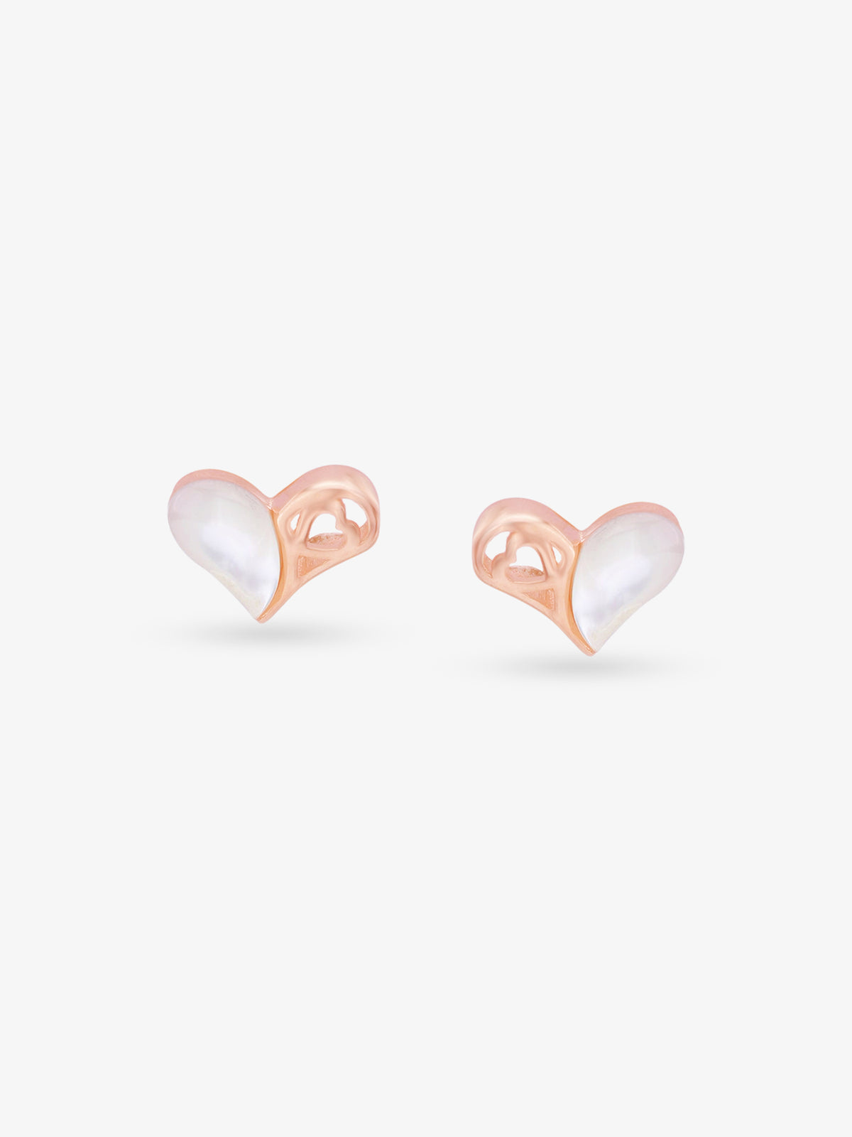 SIJA 925 Silver Whispering Heart Stud elegant sterling silver jewellery accessory front view