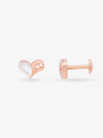 Side profile of SIJA 925 Silver Whispering Heart Stud highlighting durable sterling silver craftsmanship and romantic motif